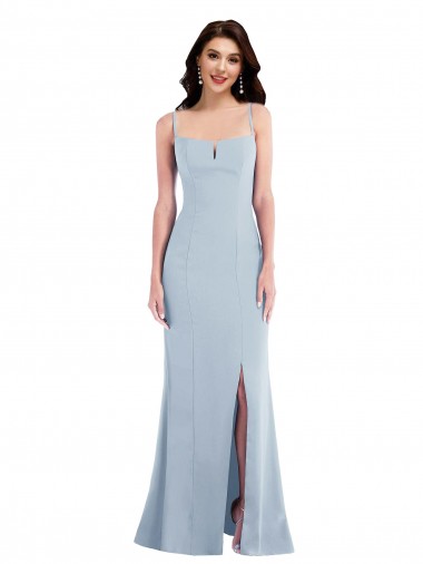 Crepe Esticado Comprimento Chão Alças finas Trombeta Vestidos de Madrinha / Vestidos de Noite / Vestidos de Festa em Promoção