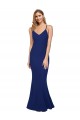 Crepe Esticado Lombar Comprimento Chão Decote V Bainha Vestidos de Madrinha / Vestidos de Noite / Vestidos de Festa em Promoção