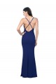 Crepe Esticado Lombar Comprimento Chão Decote V Bainha Vestidos de Madrinha / Vestidos de Noite / Vestidos de Festa em Promoção