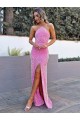 Lantejoulas Veludo Comprimento Chão Cabeçada Bainha Vestidos de Festa em Promoção
