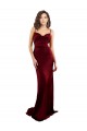 Cetim Sedoso Abrir de volta Comprimento Chão Decote Capuz Bainha Vestido de Madrinha / Vestido de Noite / Vestido de Festa em Promoção