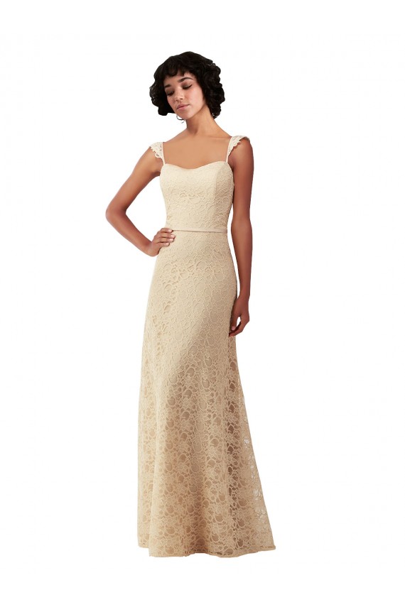 Renda Comprimento Chão Amor Linha A Vestidos de Madrinha em Promoção