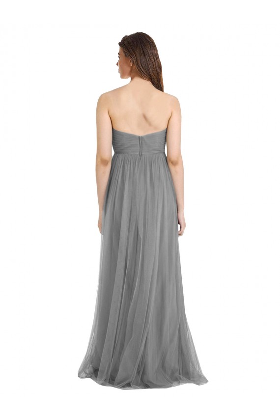 Tule Comprimento Chão Amor Linha A Vestidos de Madrinha em Promoção