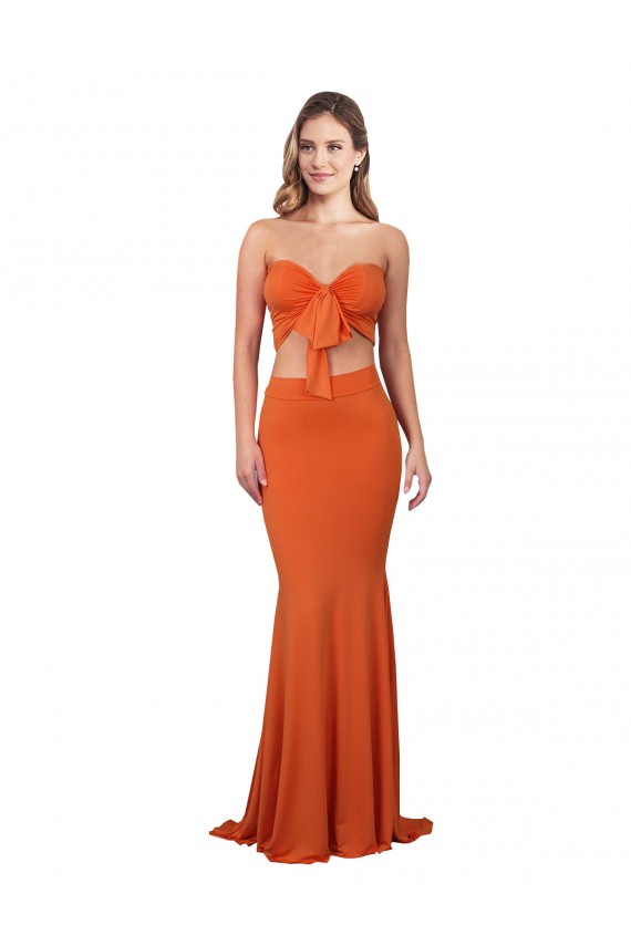 Spandex Comprimento Chão Sem alças Sereia Vestidos de Madrinha / Vestidos de Noite / Vestidos de Festa em Promoção