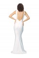 Crepe Esticado Lombar Comprimento Chão Decote Alto Bainha Longo Vestidos de Madrinha / Vestidos de Noite / Vestidos de Festa em Promoção