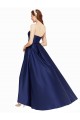 Cetim Lombar Alto Baixo Sem alças Linha A Vestidos de Madrinha / Vestidos de Noite / Vestidos de Festa em Promoção