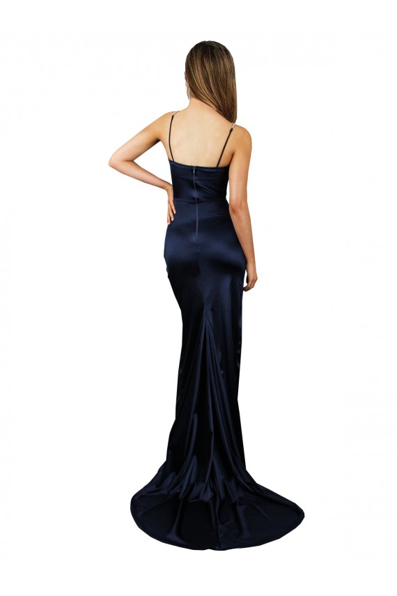 Cetim Elástico Comprimento Chão Amor Sereia Vestidos de Madrinha / Vestidos de Noite / Vestidos de Festa em Promoção