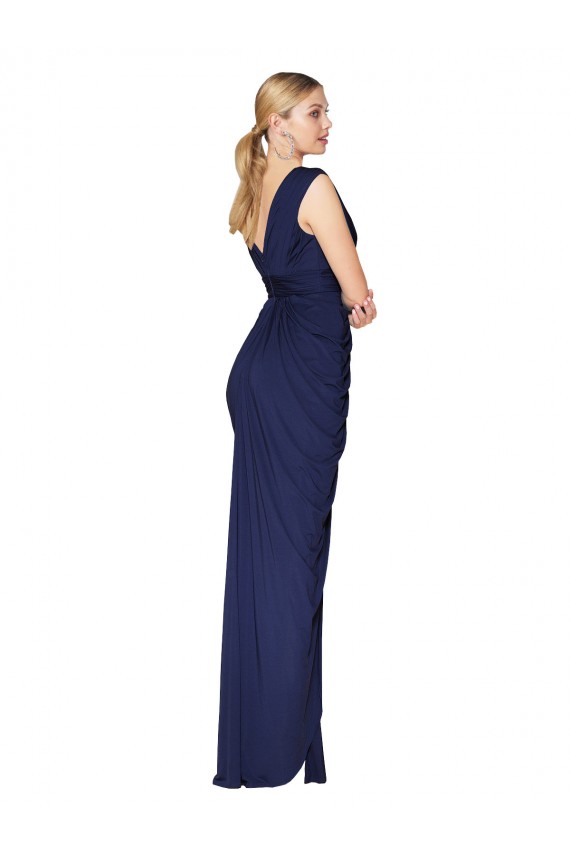Chiffon Costas em V Comprimento Chão Decote V Sereia Vestidos de Madrinha / Vestidos de Noite / Vestidos de Festa em Promoção