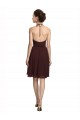 Chiffon Comprimento Joelho Alças finas Linha A Vestidos de Madrinha / Vestidos de Cocktail / Vestidos de Homecoming em Promoção