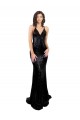 Lantejoulas Sem encosto Comprimento Chão Decote V Sereia Vestidos de Madrinha / Vestidos de Noite / Vestidos de Festa em Promoção