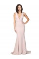 Crepe Esticado Costas em V Comboio Varredela Decote V Bainha Vestidos de Madrinha / Vestidos de Noite / Vestidos de Festa em Promoção