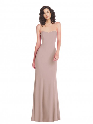 Crepe Esticado Comprimento Chão Amor Sereia Longo Vestidos de Madrinha / Vestidos de Noite / Vestidos de Festa em Promoção