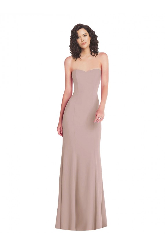 Crepe Esticado Comprimento Chão Amor Sereia Longo Vestidos de Madrinha / Vestidos de Noite / Vestidos de Festa em Promoção