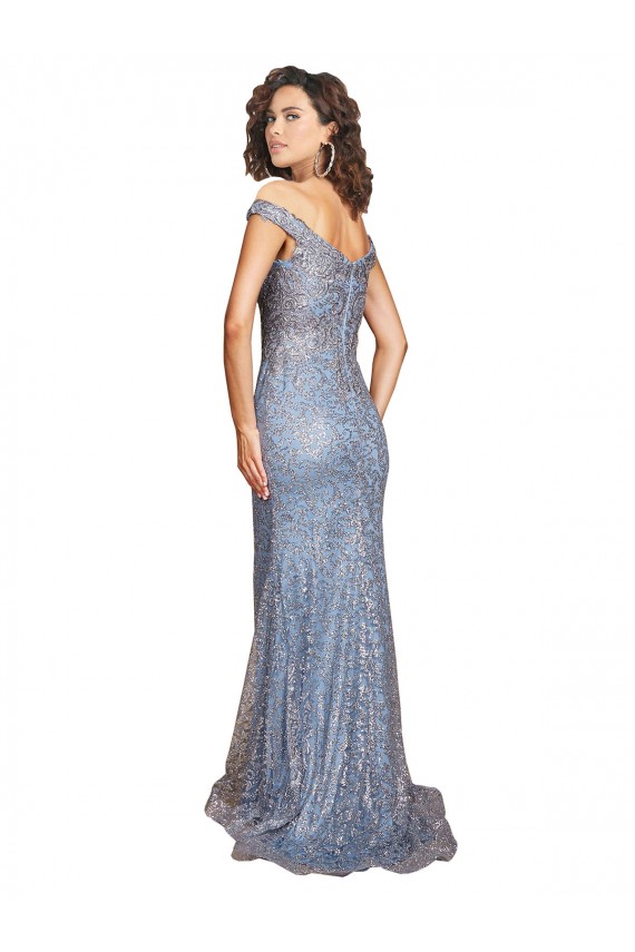Lantejoulas Comprimento Chão Fora do Ombro Sereia Longo Vestidos de Madrinha / Vestidos de Noite / Vestidos de Festa em Promoção