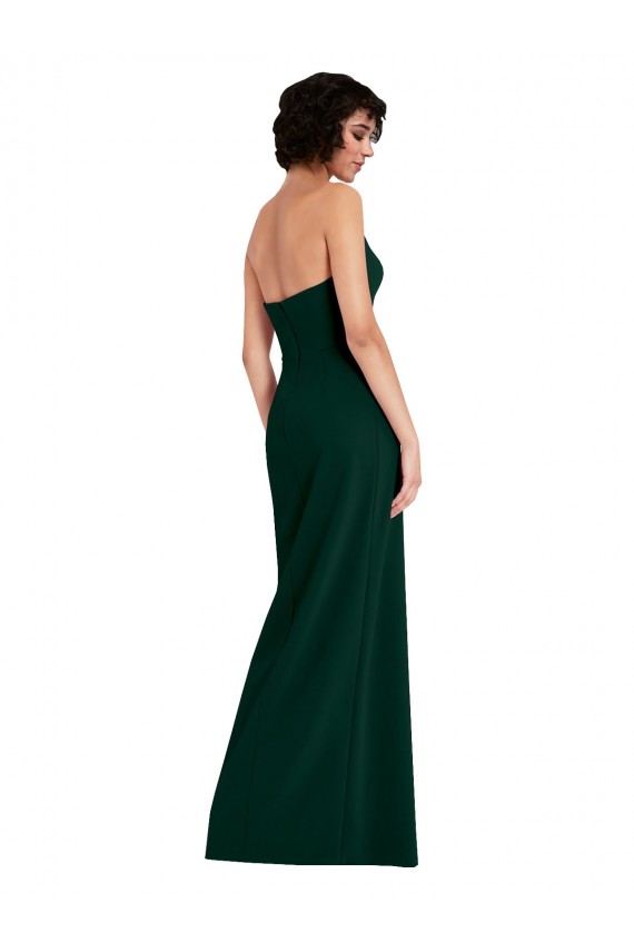 Crepe Esticado Lombar Comprimento Chão Colher Bainha Longo Vestidos de Madrinha / Vestidos de Noite / Vestidos de Festa em Promoção