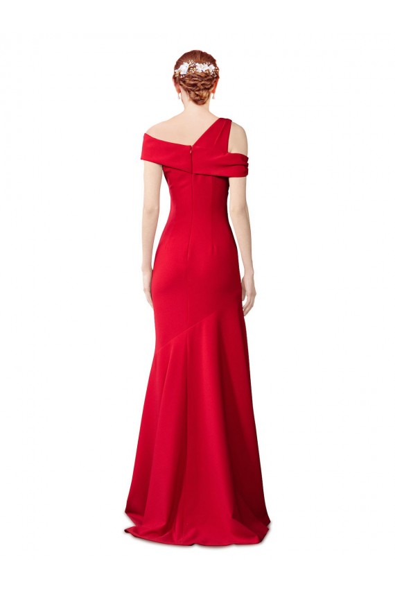 Crepe Esticado Comprimento Chão Sereia Vestidos de Madrinha / Vestidos de Noite / Vestidos de Festa em Promoção